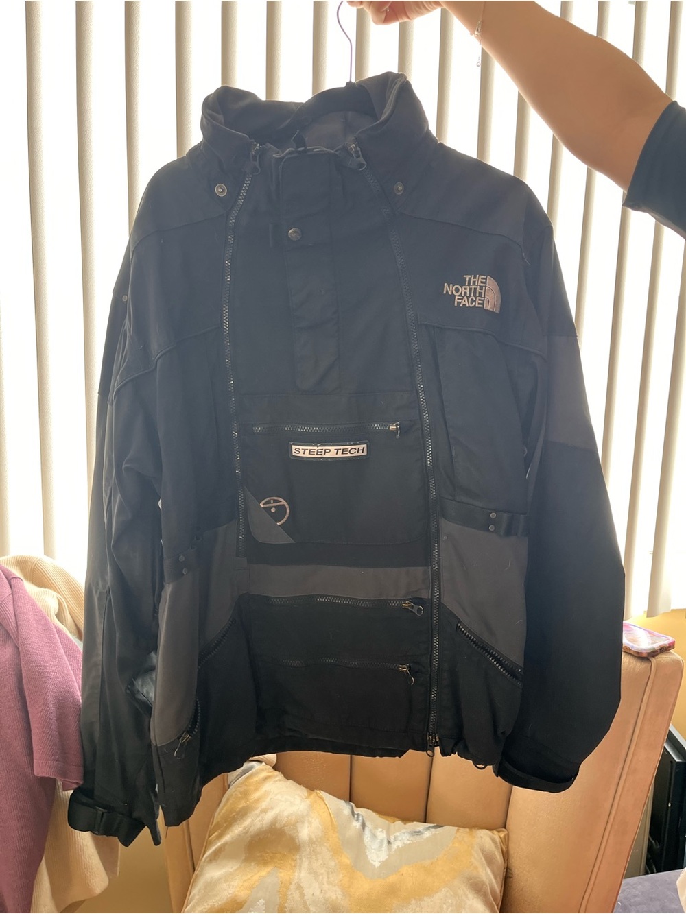 The North Face Men’s Steep Tech Black Jacket with Gray Panels